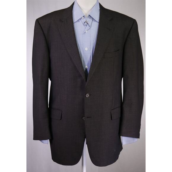 Burberry London Mens Brown Black Check 2-Btn Wool Sportcoat Blazer 44R - Picture 2 of 10